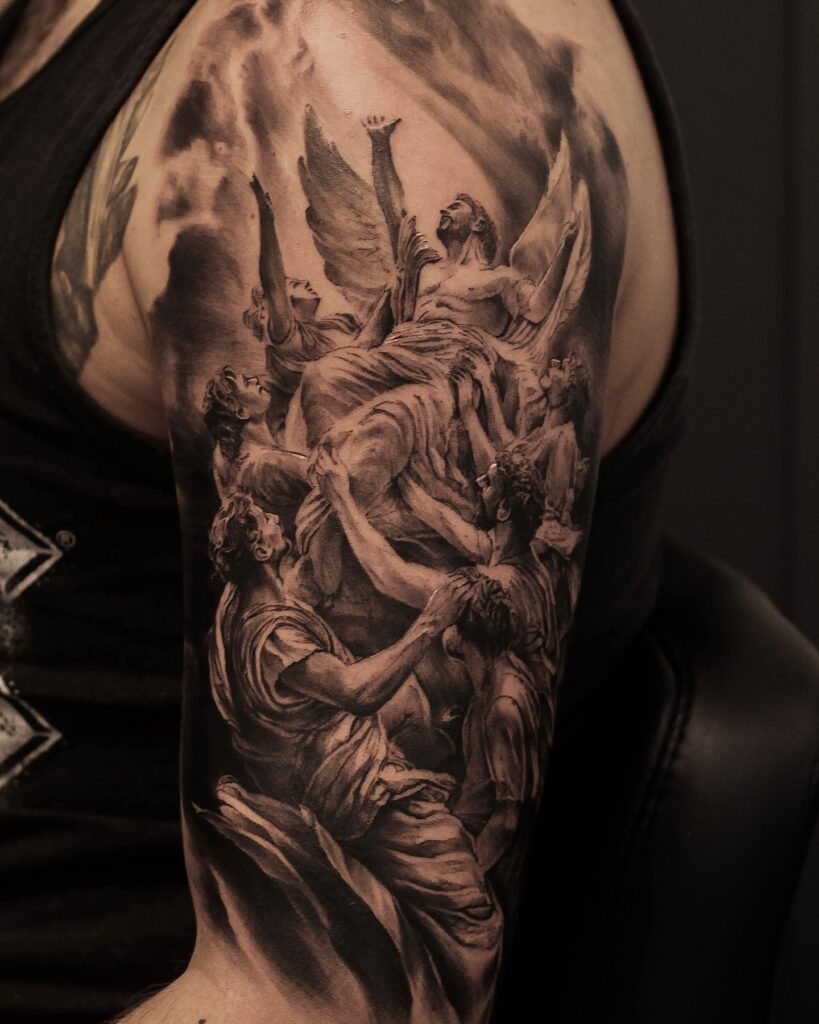 Heavenly Ascension Tattoo angel tattoo ideas tattoo