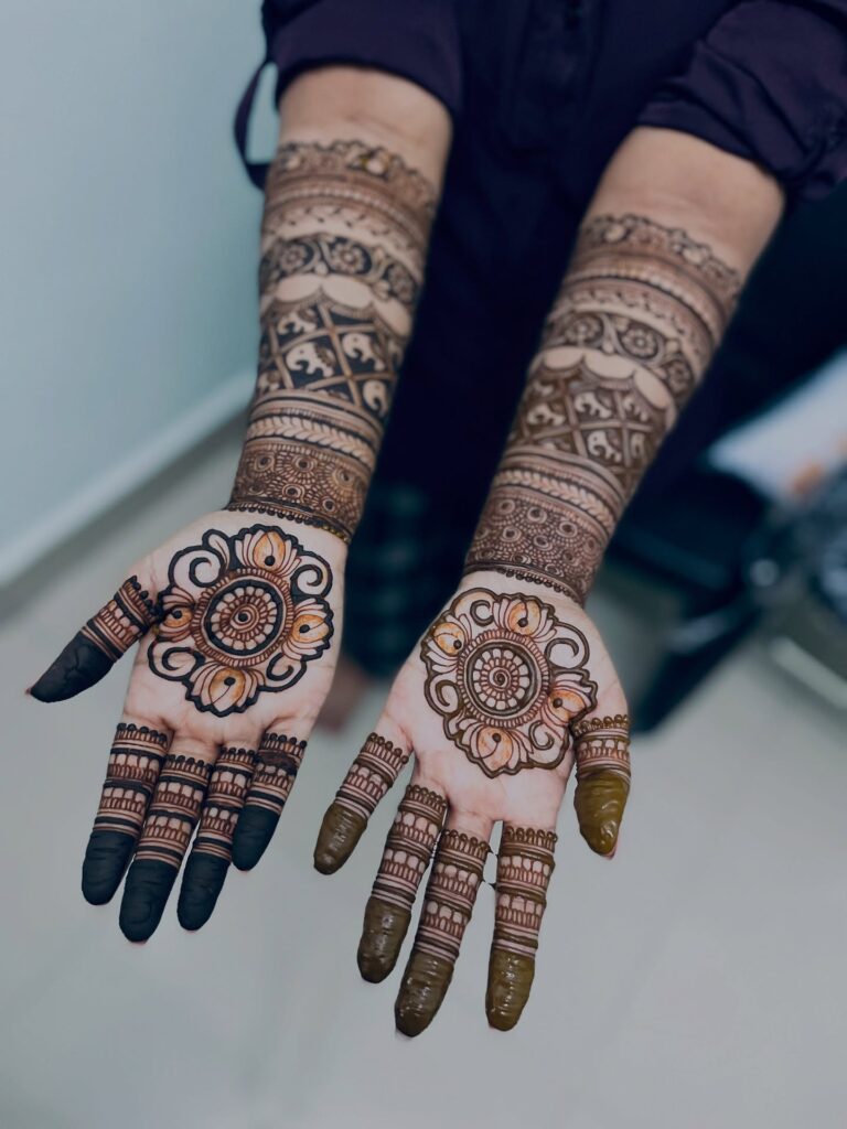 Delicate Finger Bands and Knuckle Accents henna tattoo