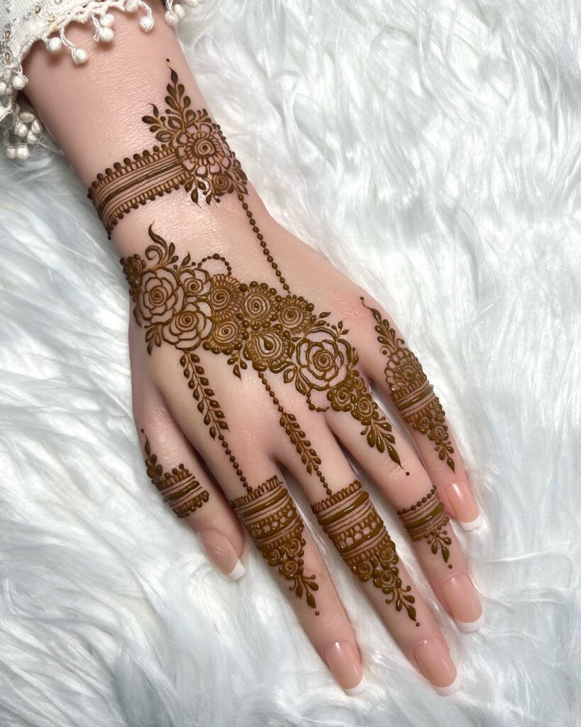 Intricate Henna Sleeve Forearm Wrap henna tattoo