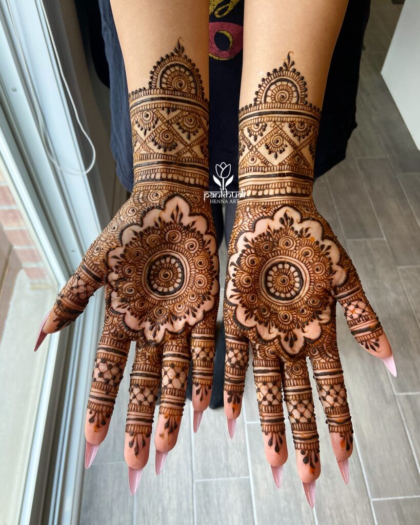 Paisley Peacock Feather Forearm Motif henna tattoo