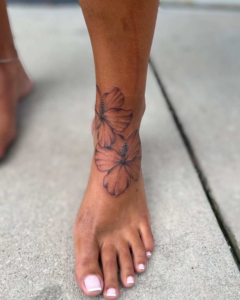 Bold Coffee Pot Foot Tattoo With Fiery Accents