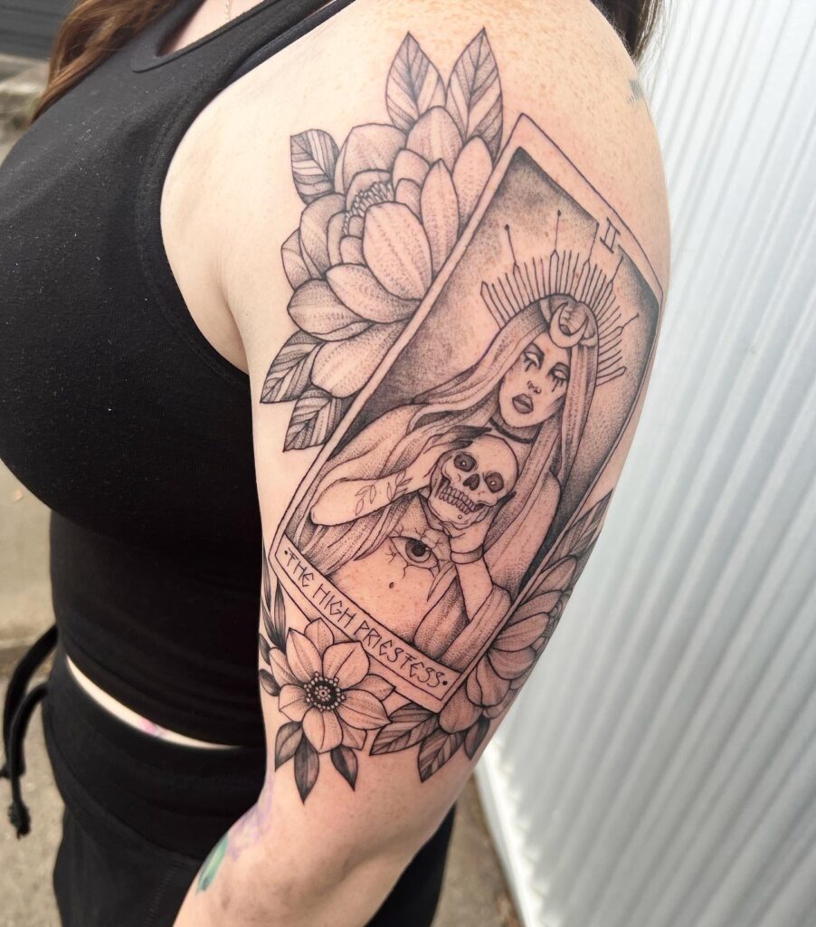 Floral And Mandala Half Sleeve Tattoo