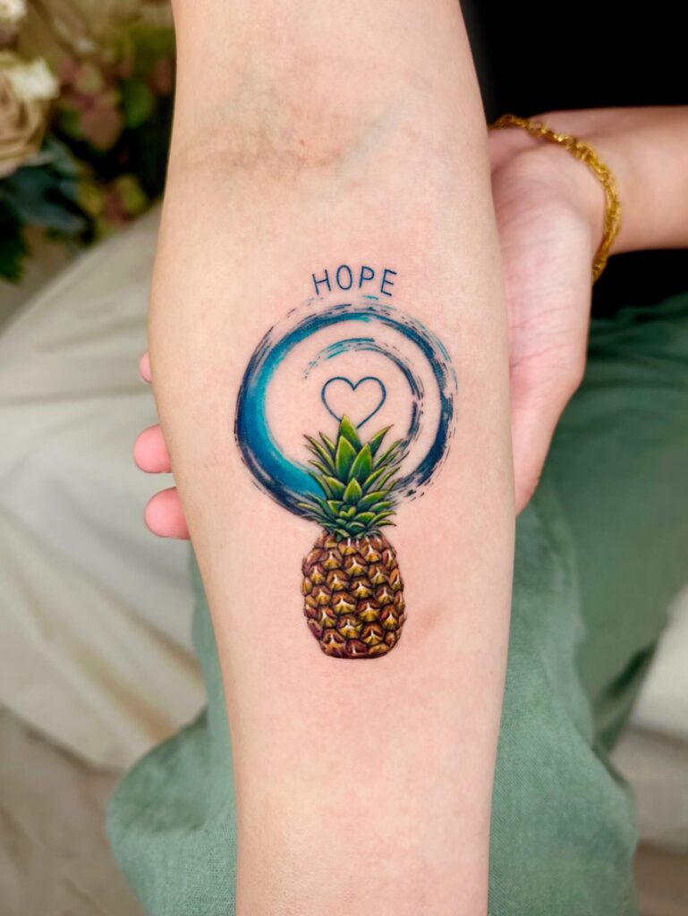 Hope and Resilience Pineapple Tattoo symbols tattoos tattoo