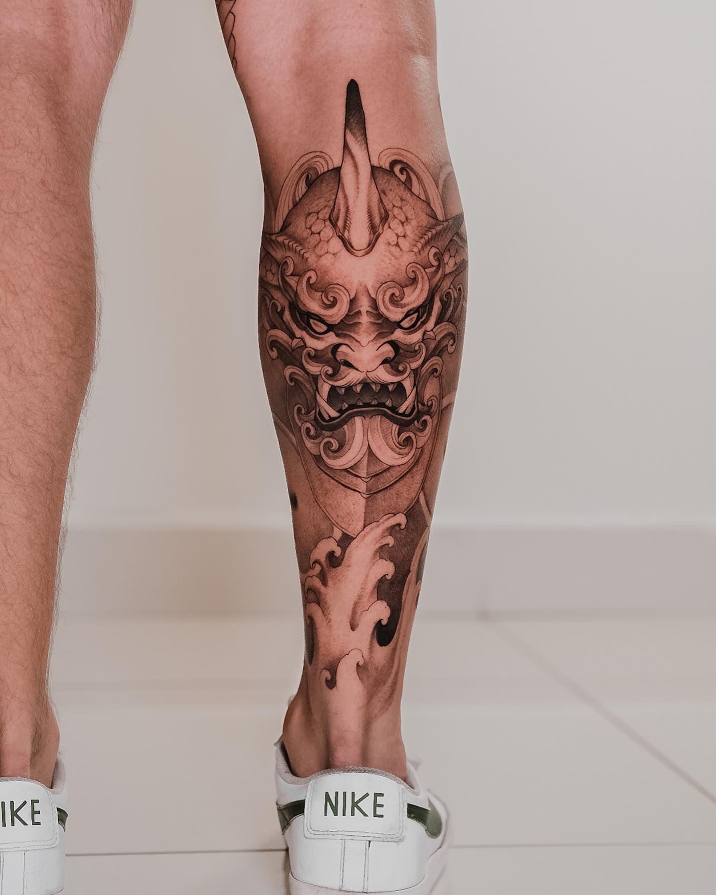 Leaping Foo Dog Cloud Tattoo