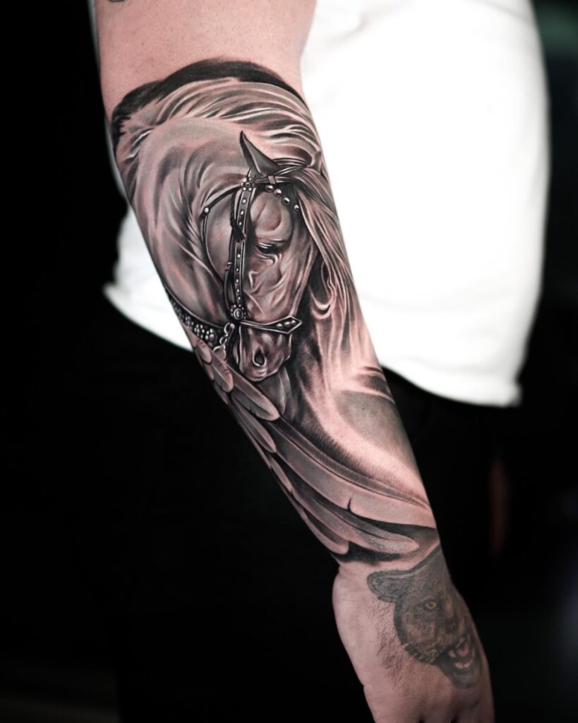 Horse Half Sleeve Tattoo half sleeve tattoos for men tattoo