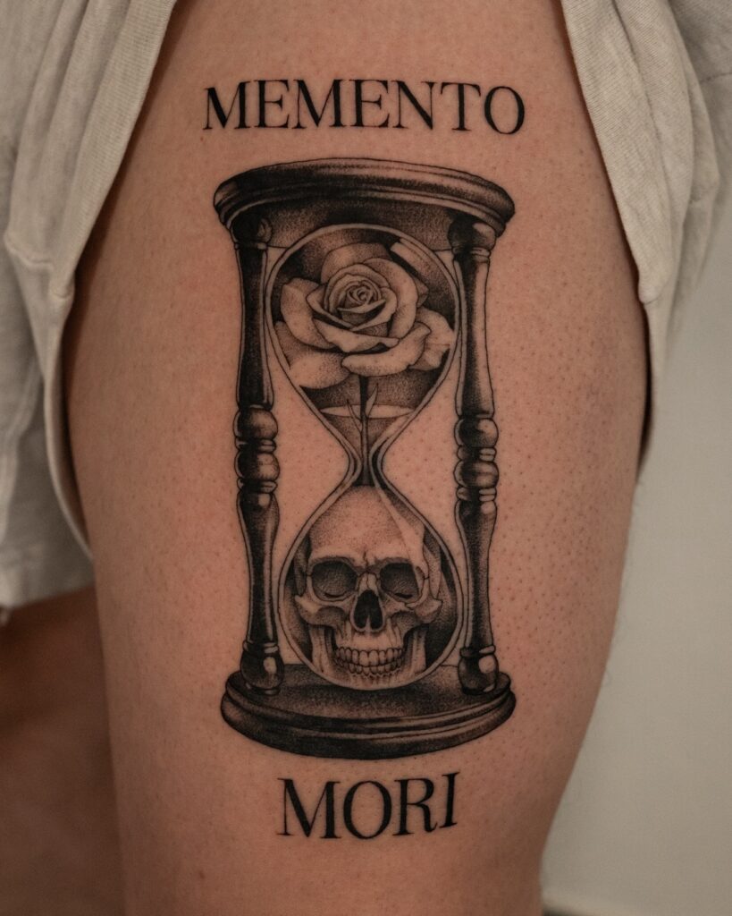 Memento Mori Coin Tattoo