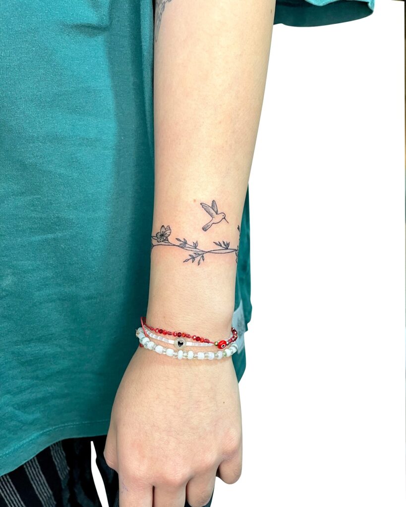 Delicate Floral Wrap Tattoo