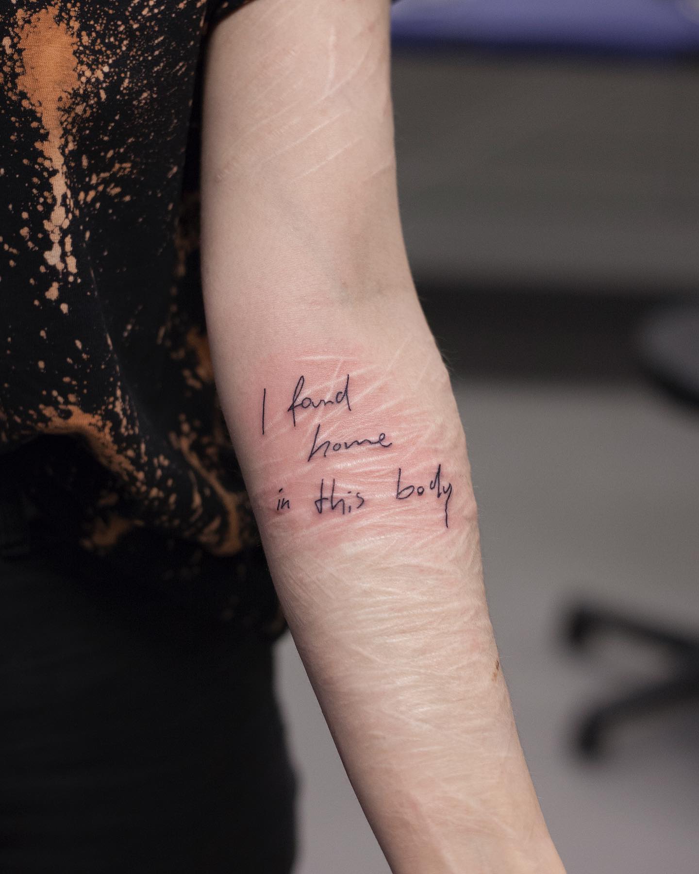 I Found Home in This Body Tattoo meaningful word tattoos tattoo