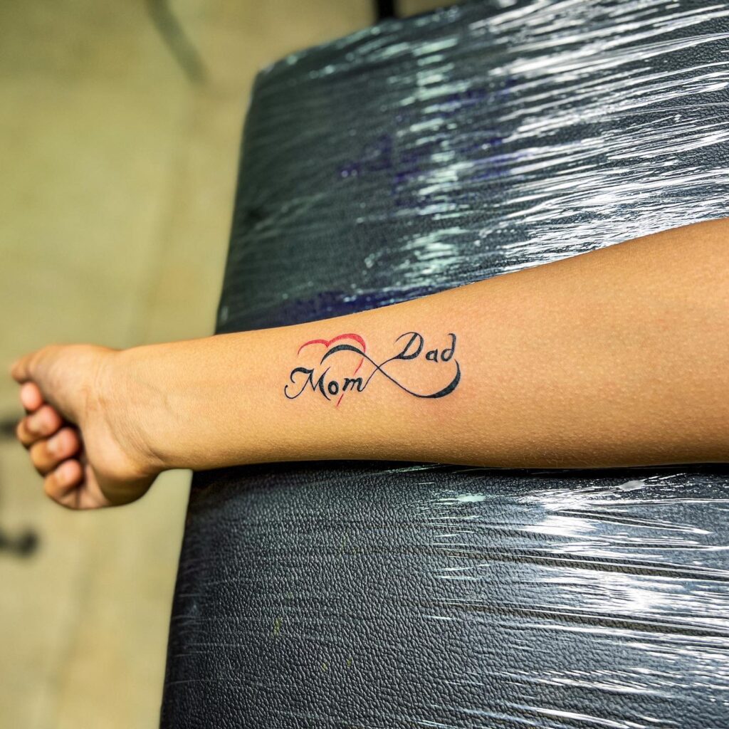 Infinity Heart Mom Dad Tattoo mom dad tattoos tattoo