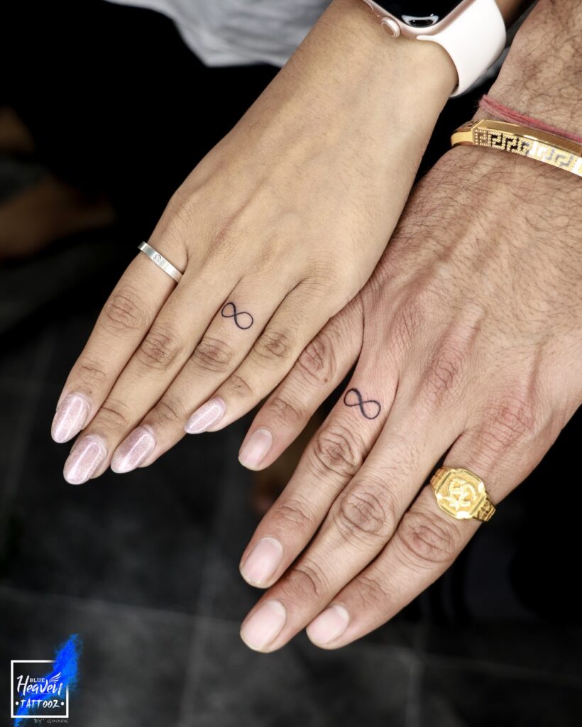 Infinity Symbol Couple Tattoos small couple tattoos tattoo