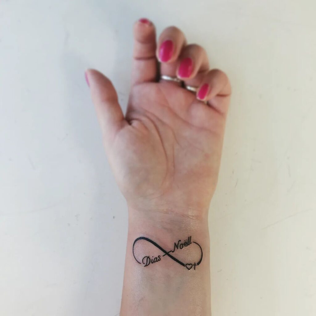 Ocean And Moon Wrist Tattoo
