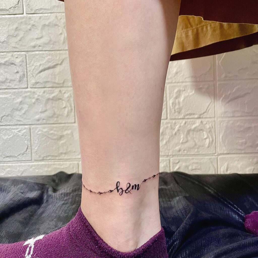 Cosmic Ocean Anklet Tattoo