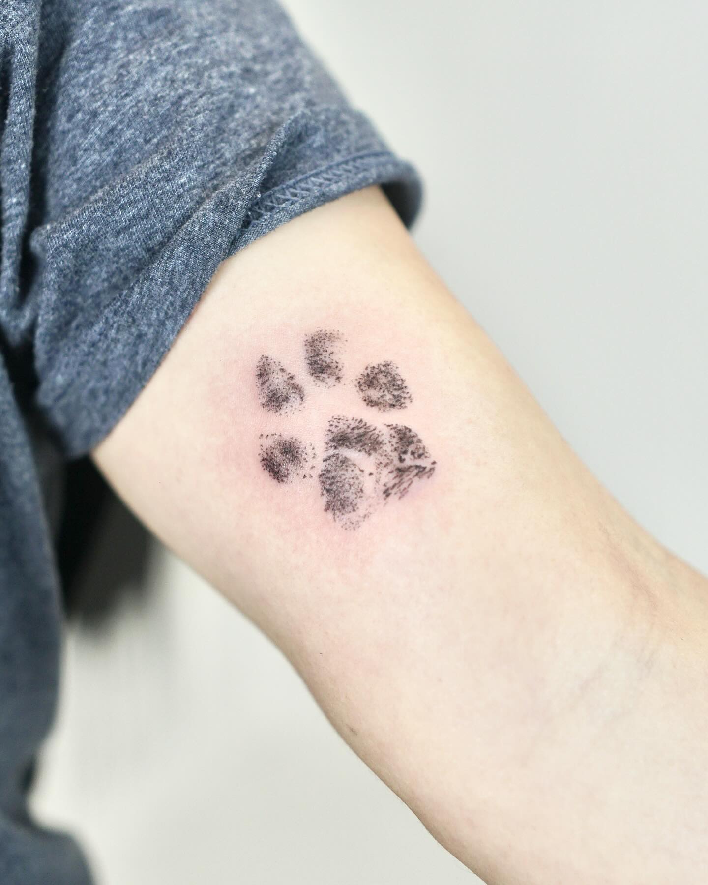 Dog Portrait Pawprint Tattoo pawprint tattoo ideas tattoo