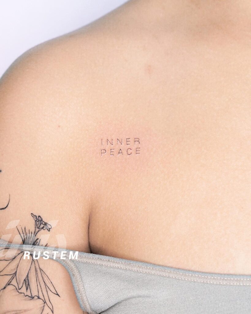 Inner Peace Tattoo on Shoulder little tattoos for women with meaning tattoo