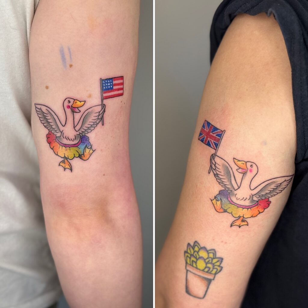Tiny Smiley Faces Matching Tattoos silly matching tattoos tattoo
