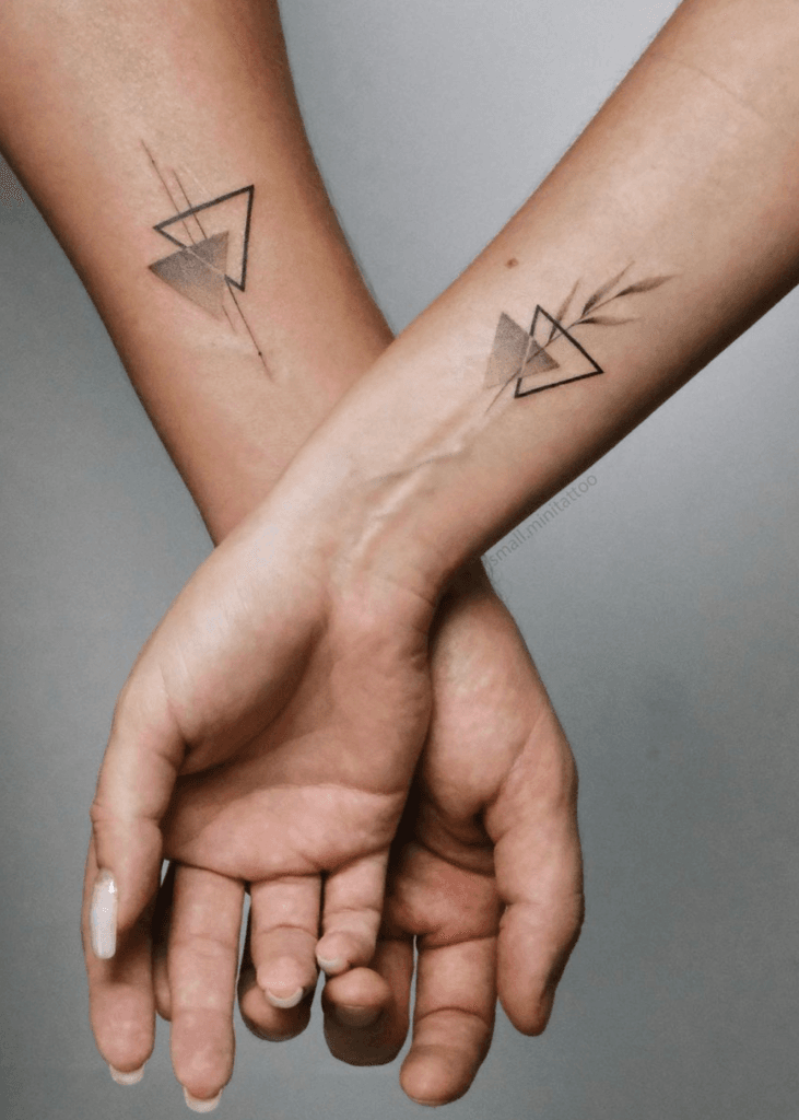 Intersecting Triangles Couples Tattoo