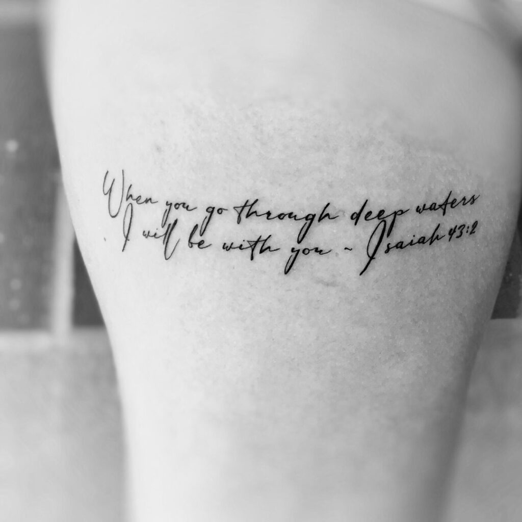 Psalm 1611 Blessed Assurance Tattoo