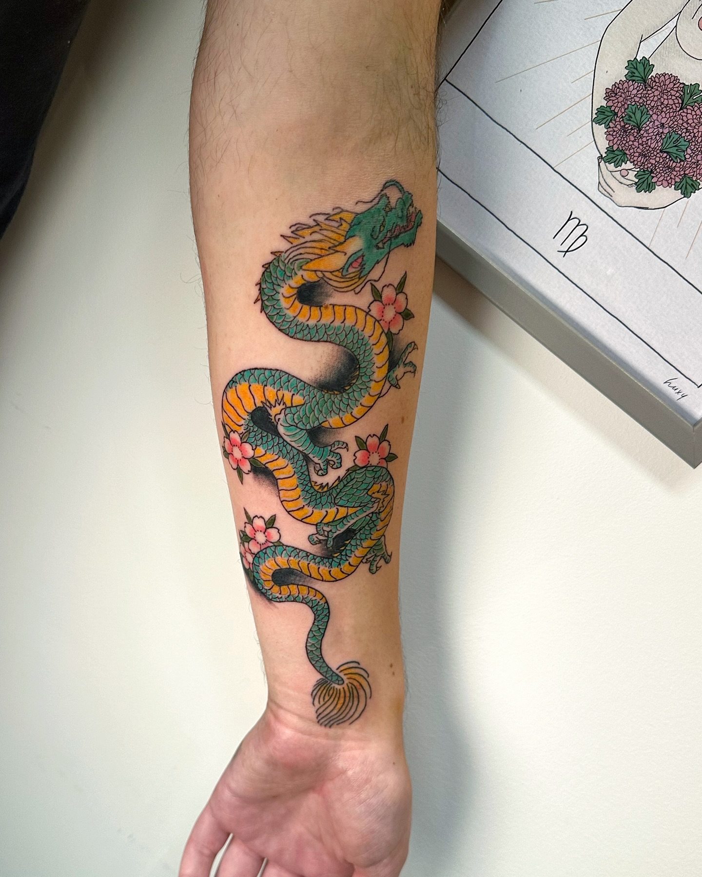 Japanese Dragon Forearm Tattoo