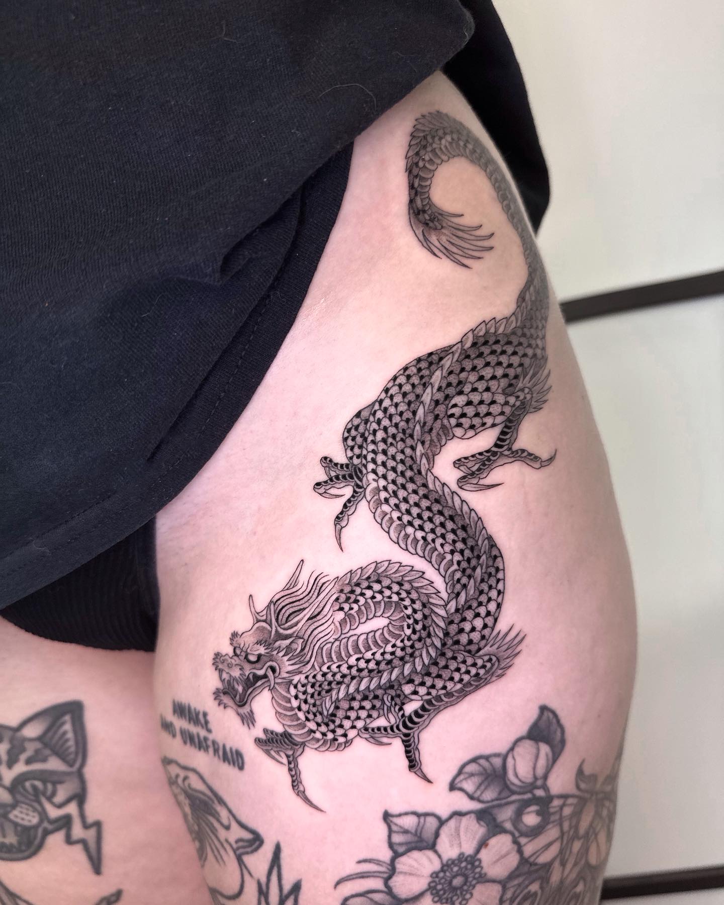 Side Japanese Dragon Tattoo