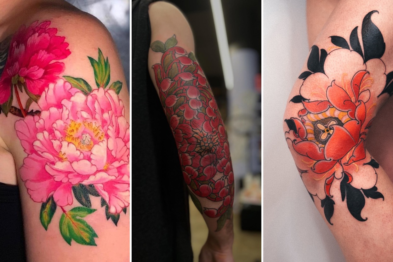 Aesthetic japanese flower tattoos and delicate ink ideas collage