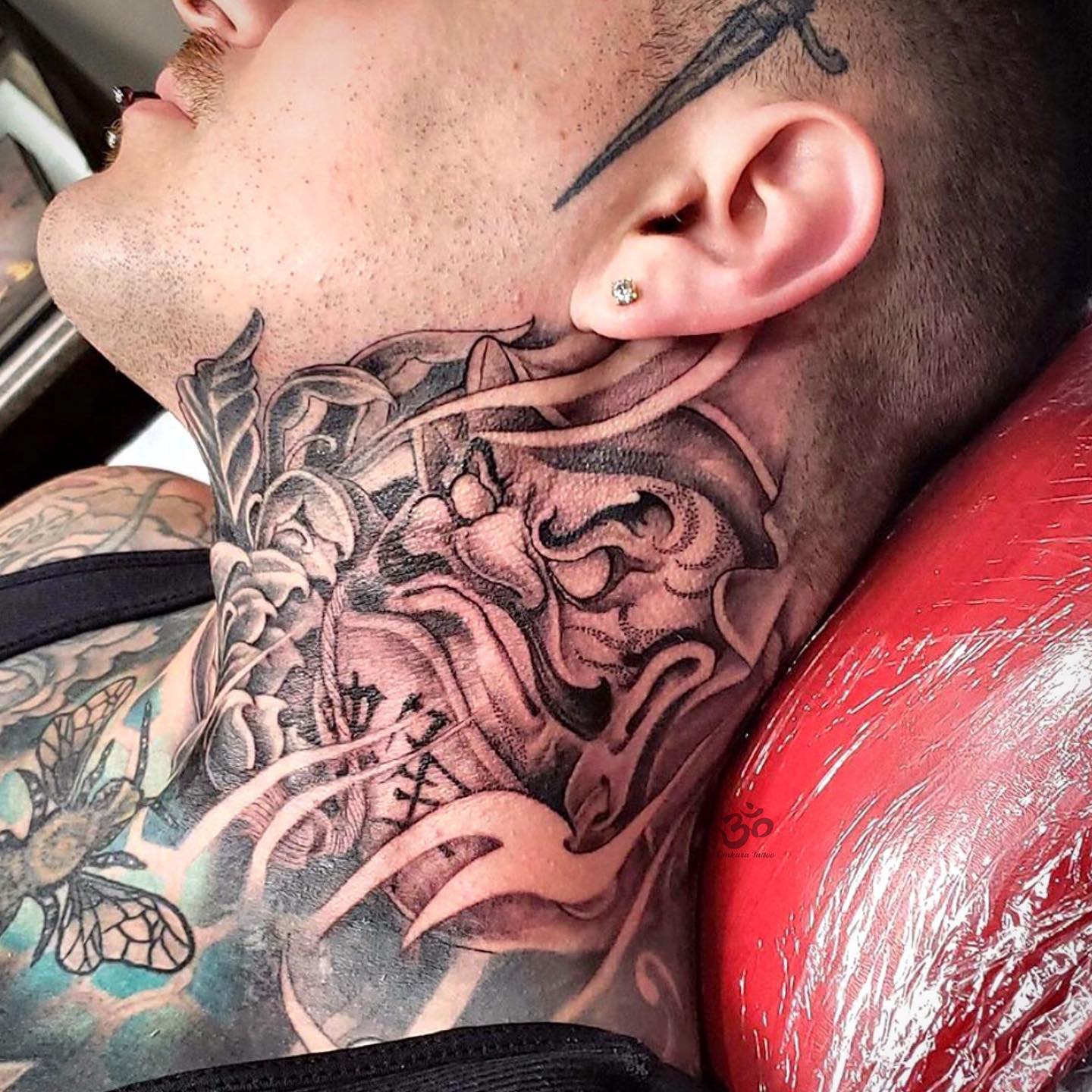 Japanese Hannya Neck Tattoo