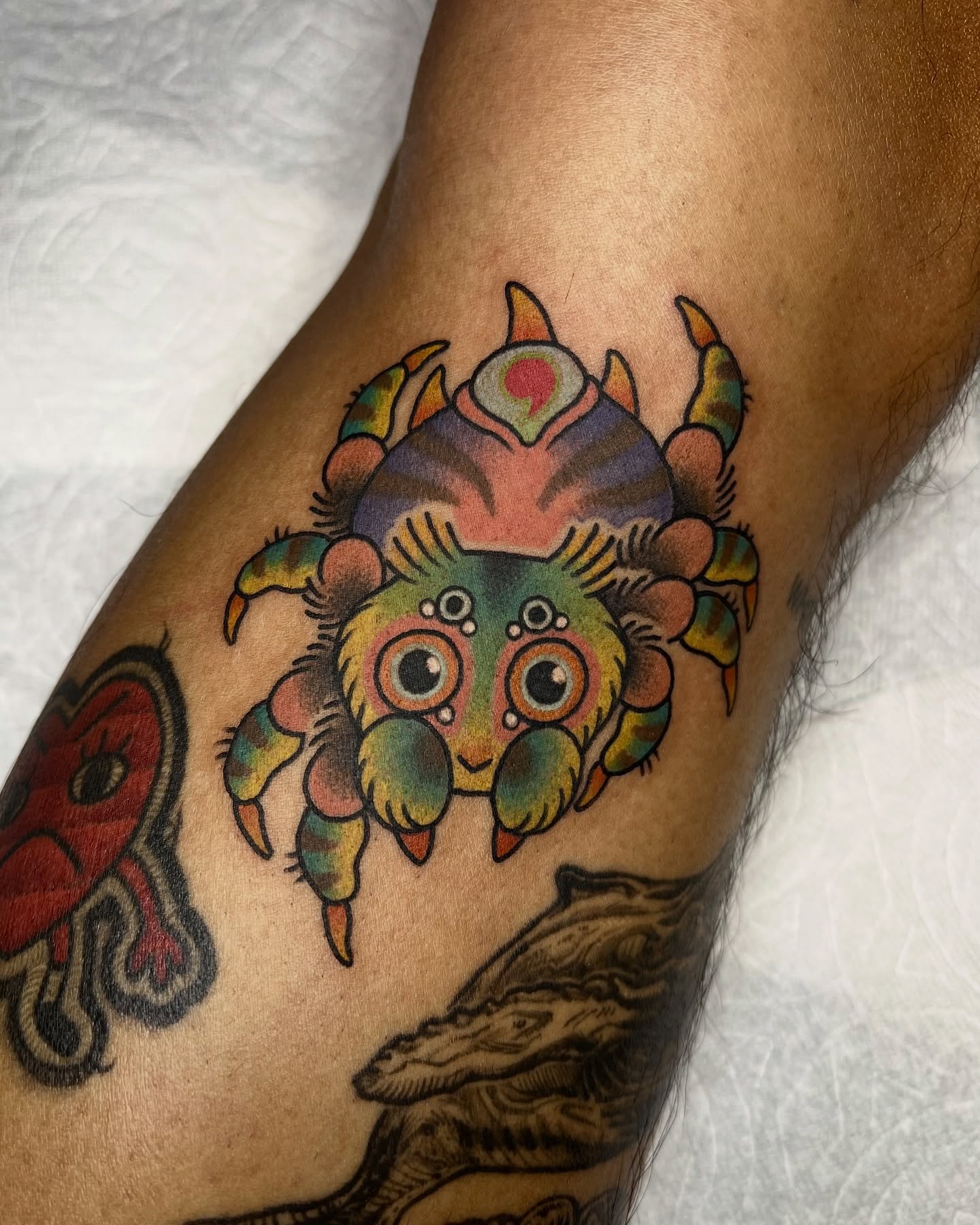 Cute Japanese Spider Tattoo