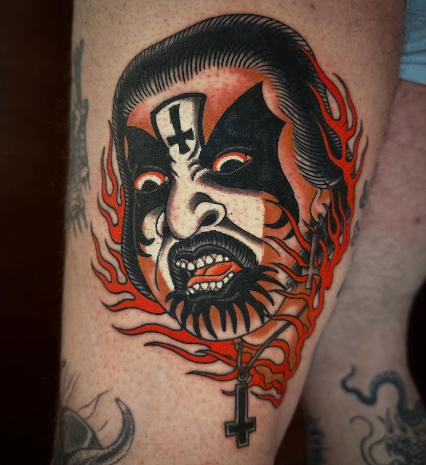 Kabuki Warrior Mask Tattoo