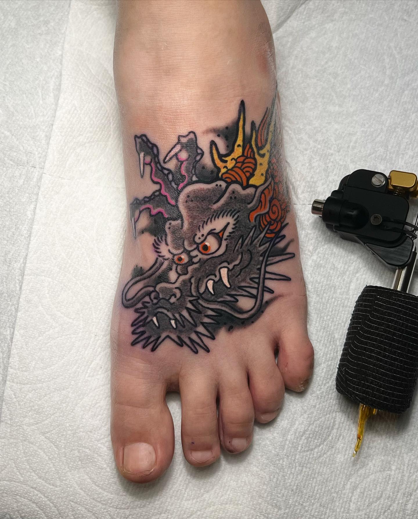 Dragon Head Japanese Traditional Tattoo