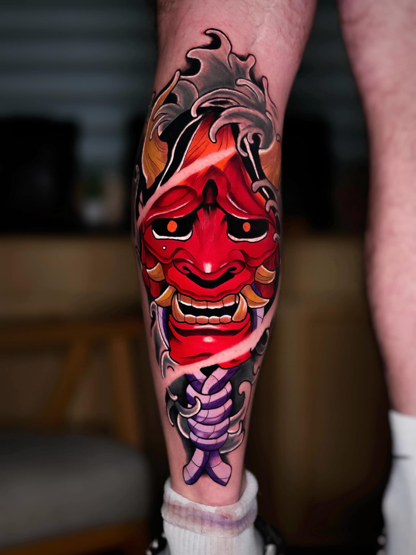 Hannya Mask Japanese Traditional Tattoo