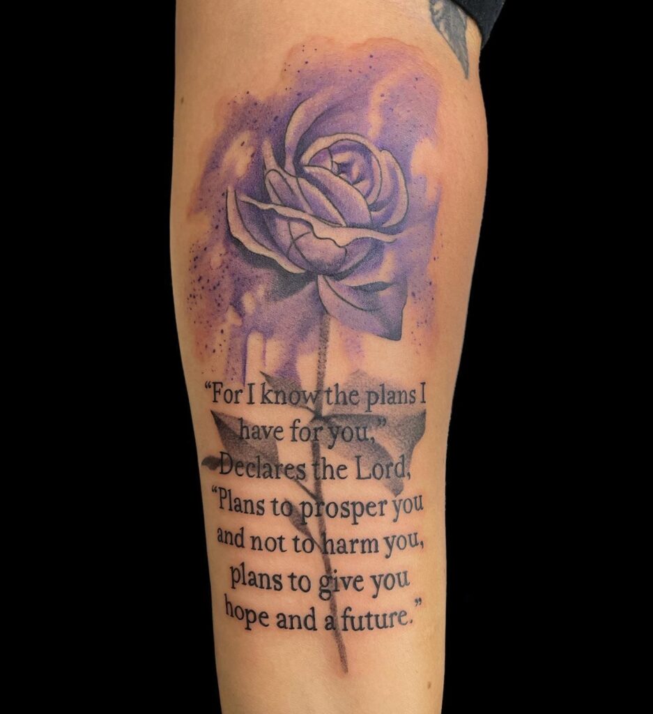 Corinthians 1614 Thigh Tattoo