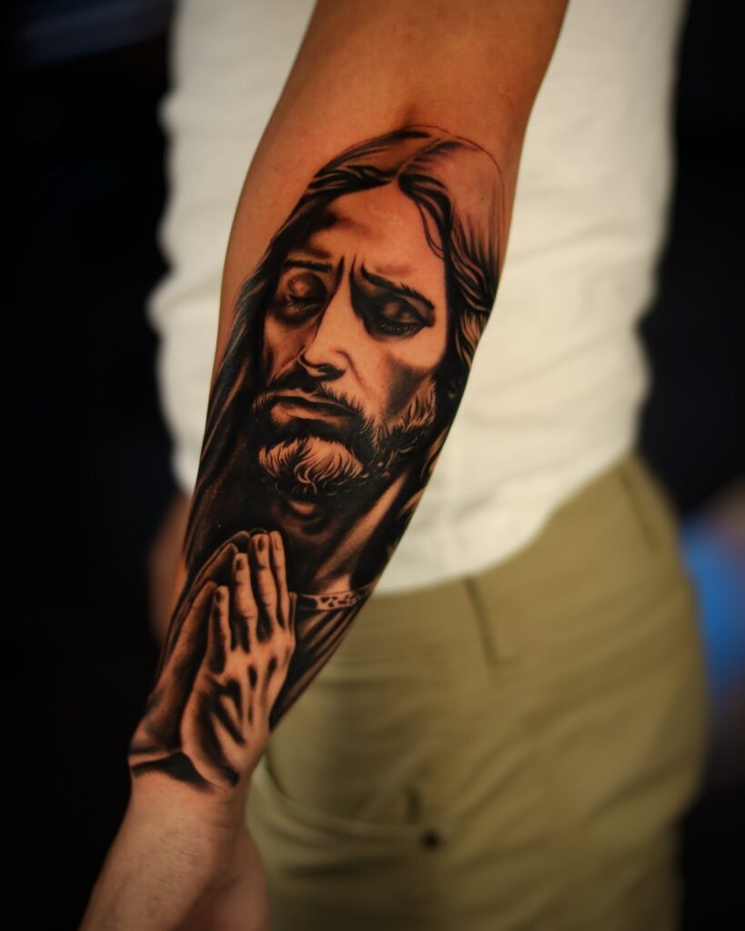 Christ’s Sorrow and Crucifixion Tattoo jesus tattoos tattoo