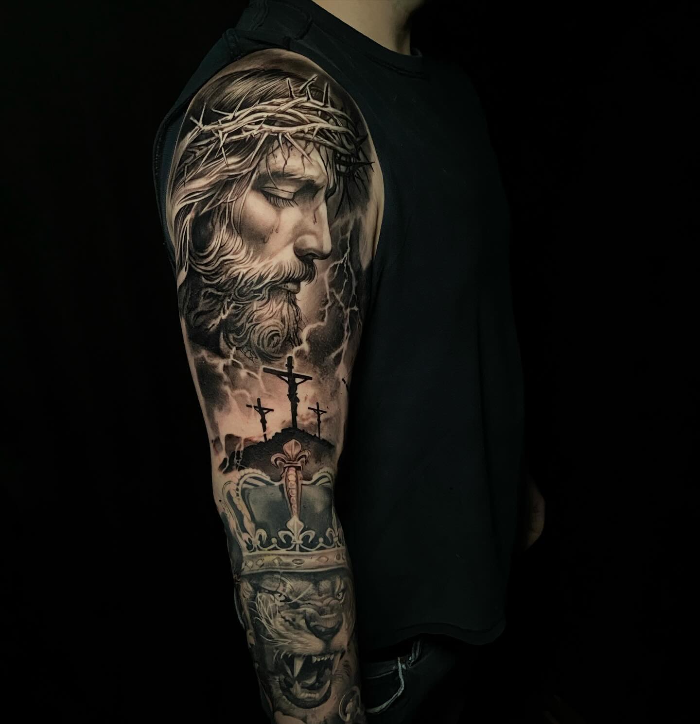 Doves And Creation Hands Biblical Tattoo