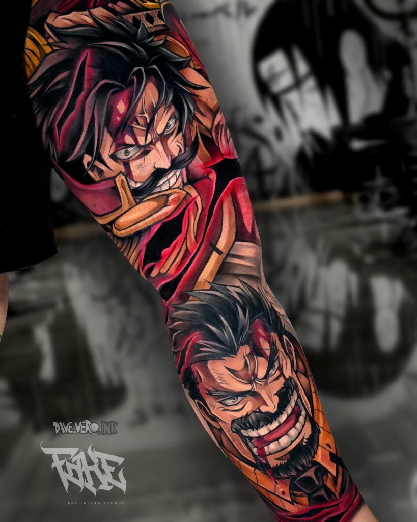 Future Trunks Burning Resolve Tattoo