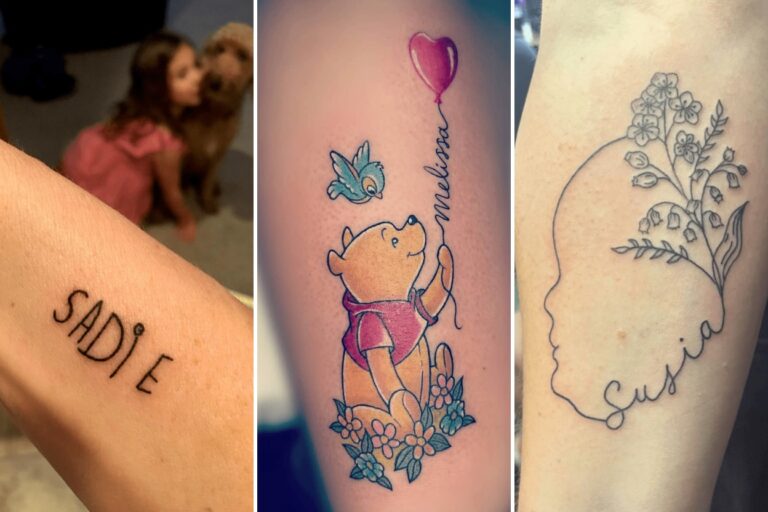 Aesthetic kids names tattoo ideas you will love and delicate ink ideas collage