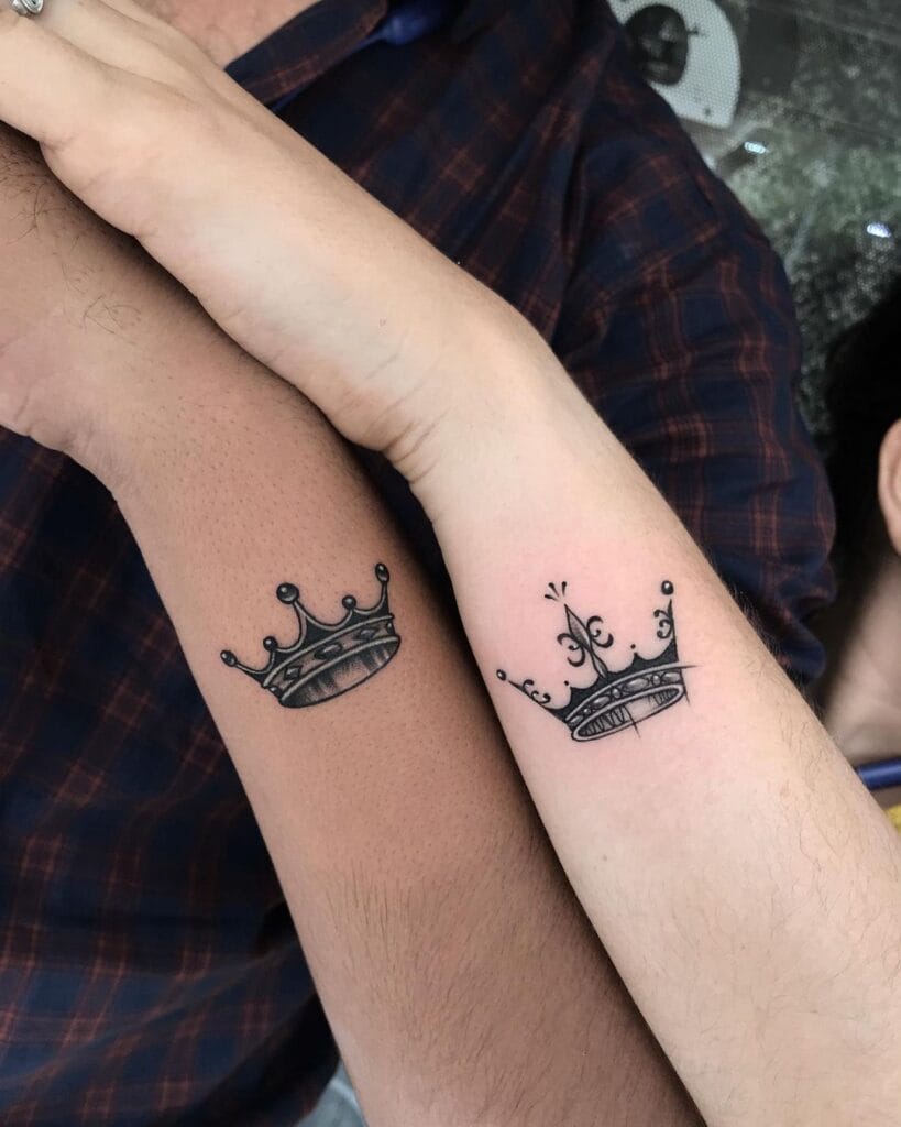 King & Queen Couple Tattoos