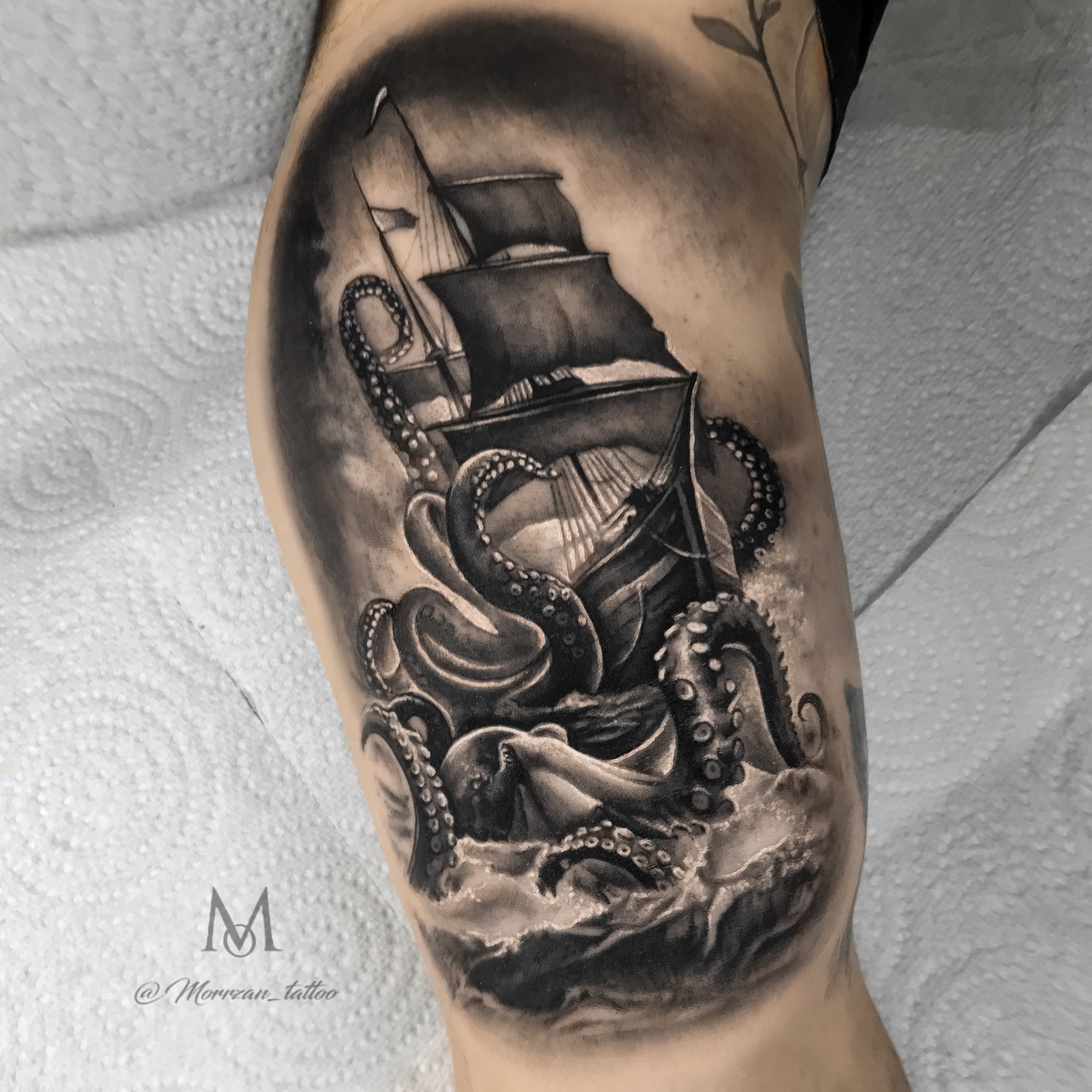 Small Fine Line Octopus Tattoo octopus tattoos tattoo