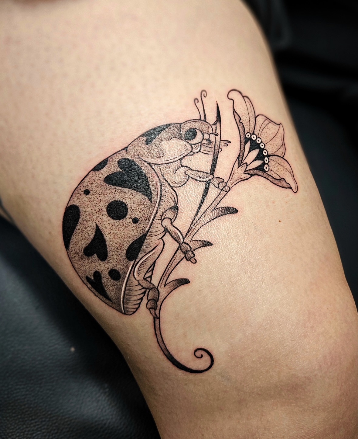 Wrist Ladybug Tattoo