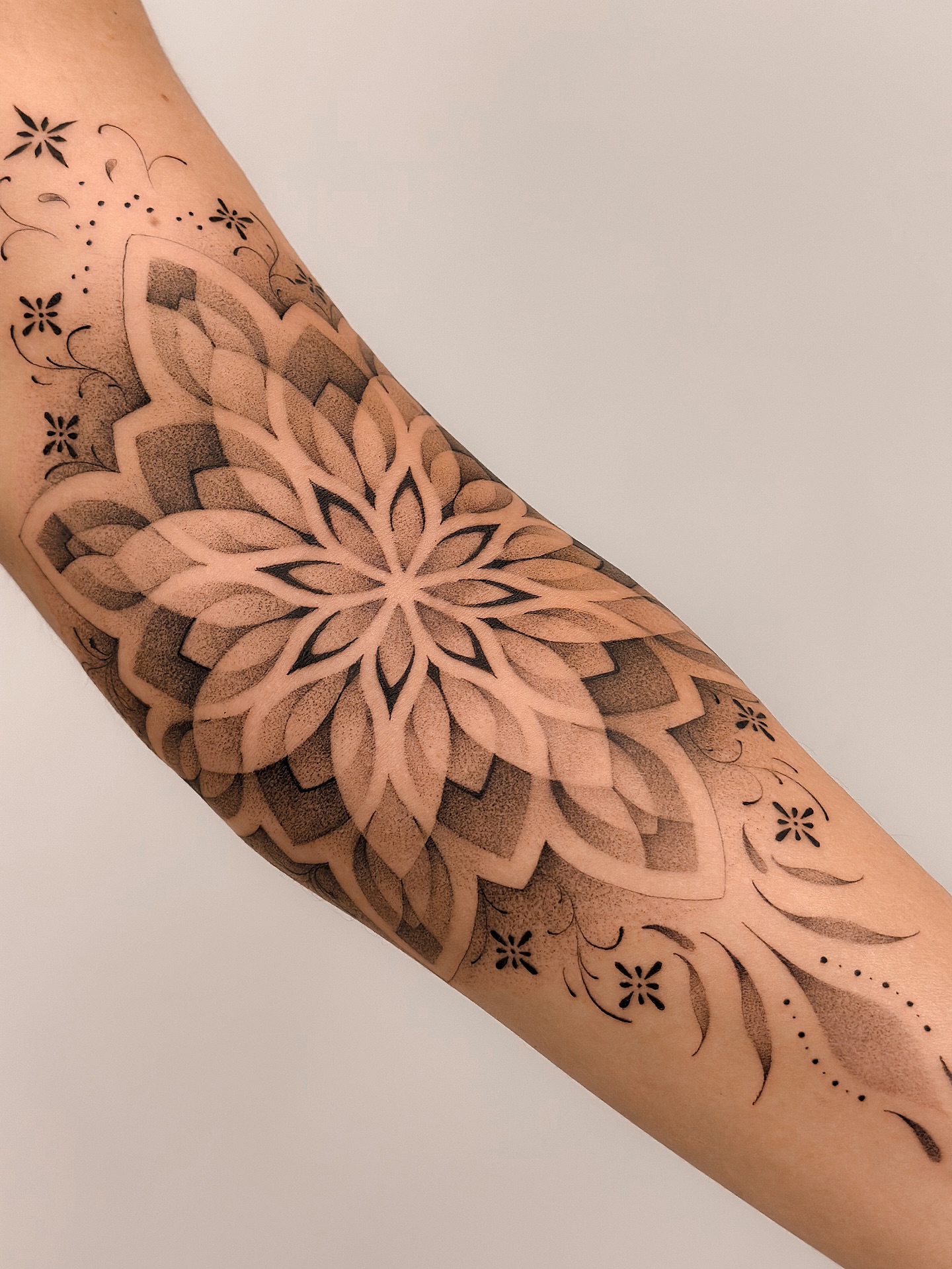 Layered Petal Mandala Tattoo mandala tattoo ideas tattoo