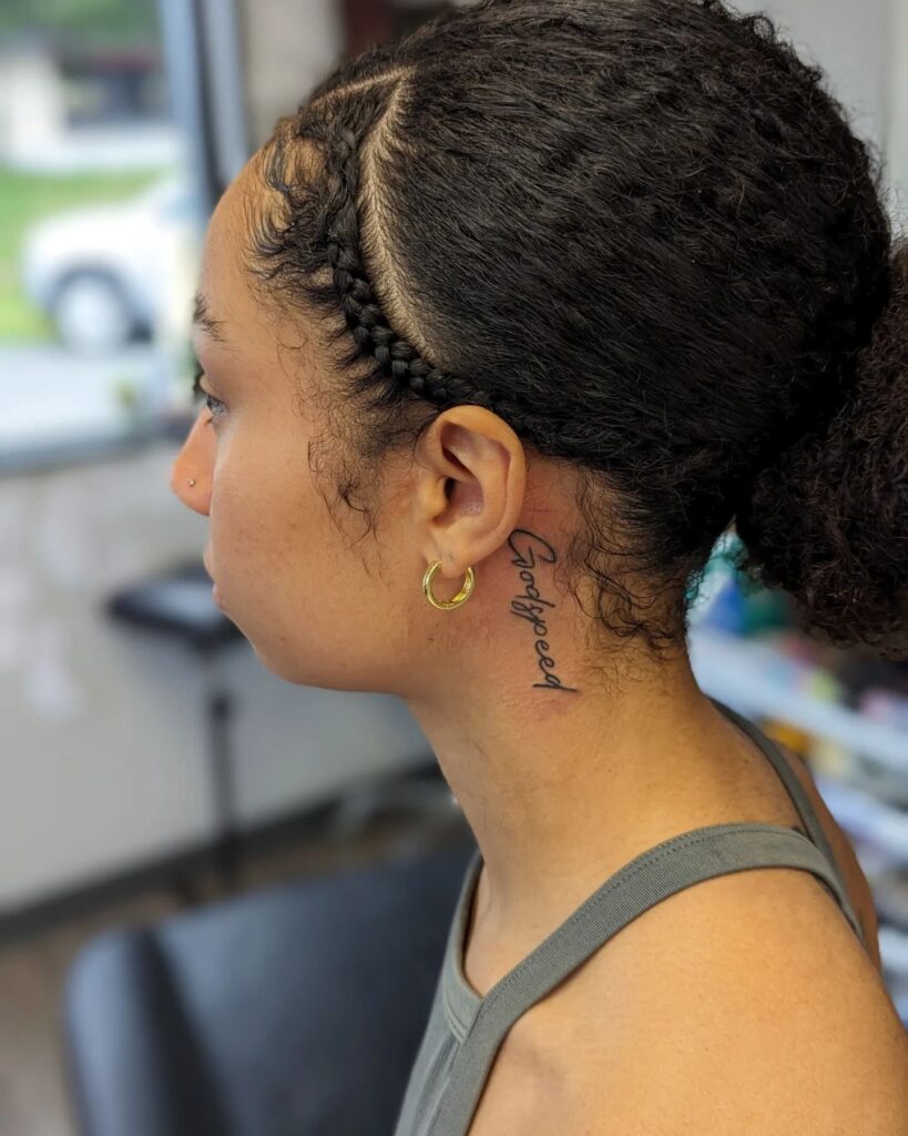 Cherry Blossom Behind-the-Ear Tattoo behind the ear tattoos tattoo