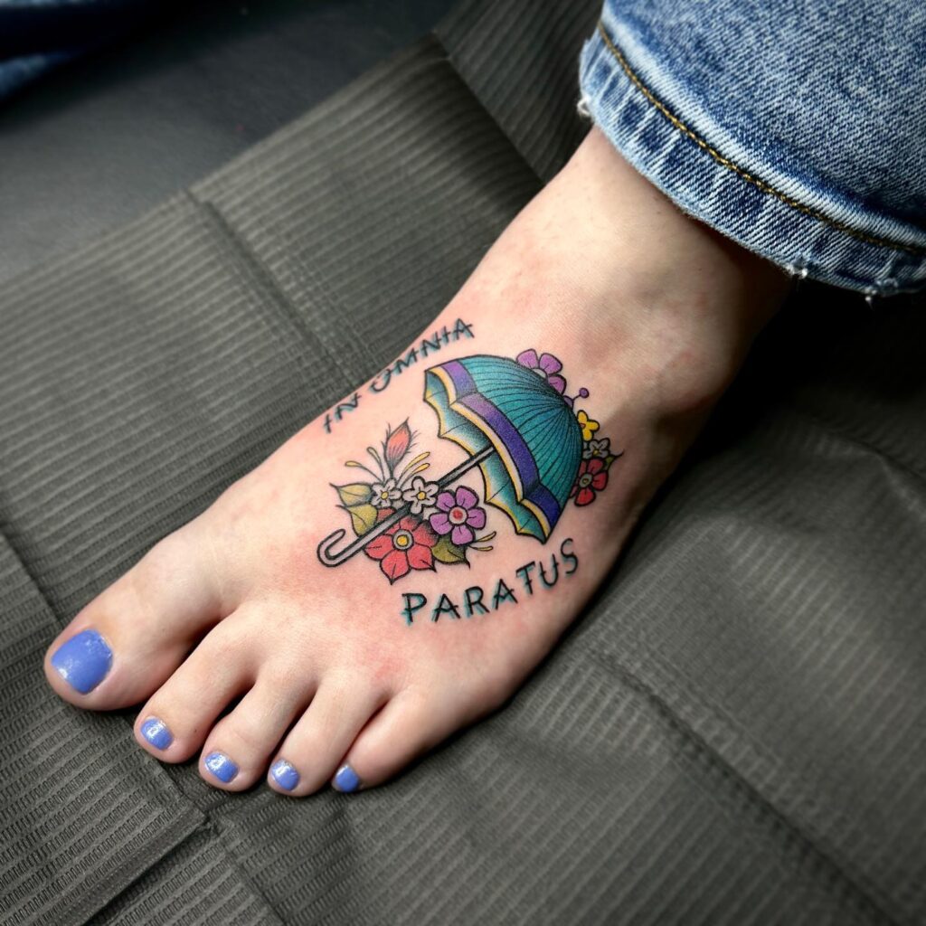 No Matter What Minimalist Foot Tattoo