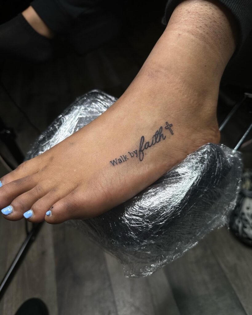 Elegant Symmetrical Mandala Foot Tattoo