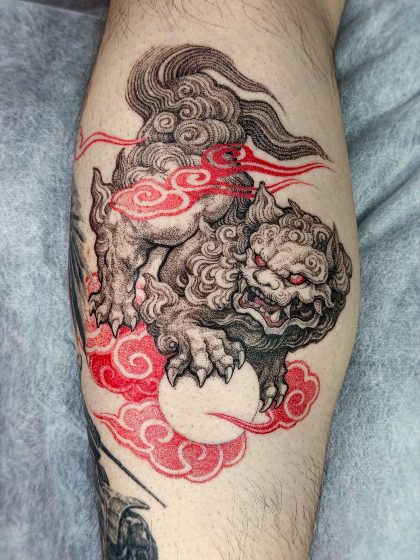 Fierce Foo Dog Mask Tattoo