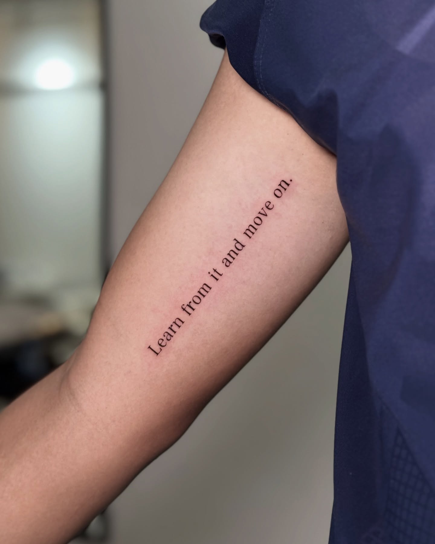 Learn From It and Move On Tattoo meaningful word tattoos tattoo