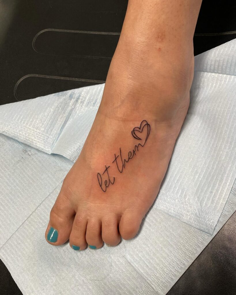 Let Them Neck Tattoo with Open Heart Accent let them tattoo ideas self expression tattoo