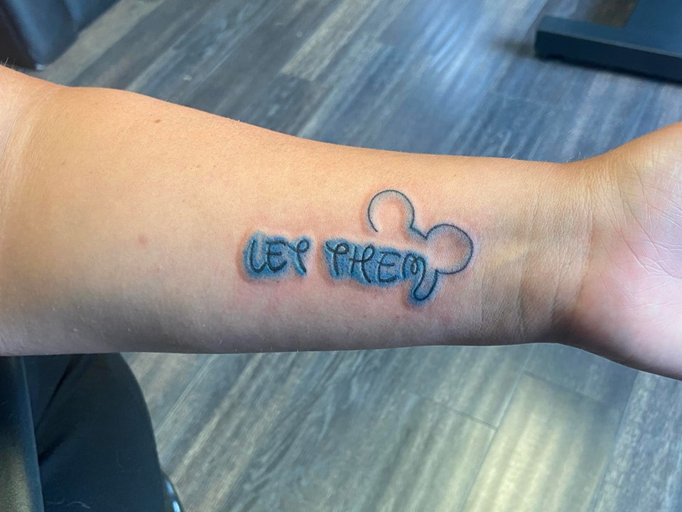 Let Them Tattoo with Flying Birds Symbol let them tattoo ideas self expression tattoo