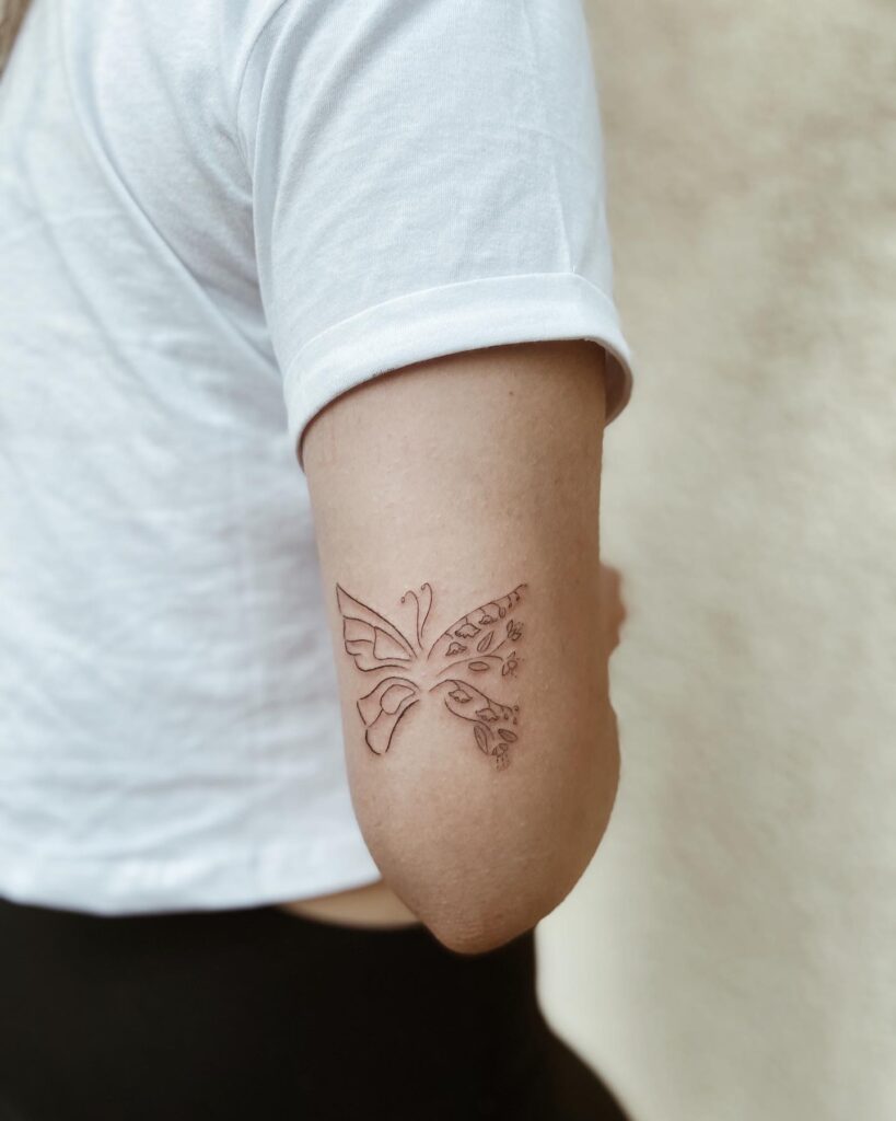 Lily of the Valley Butterfly Tattoo may birth flower tattoos tattoo