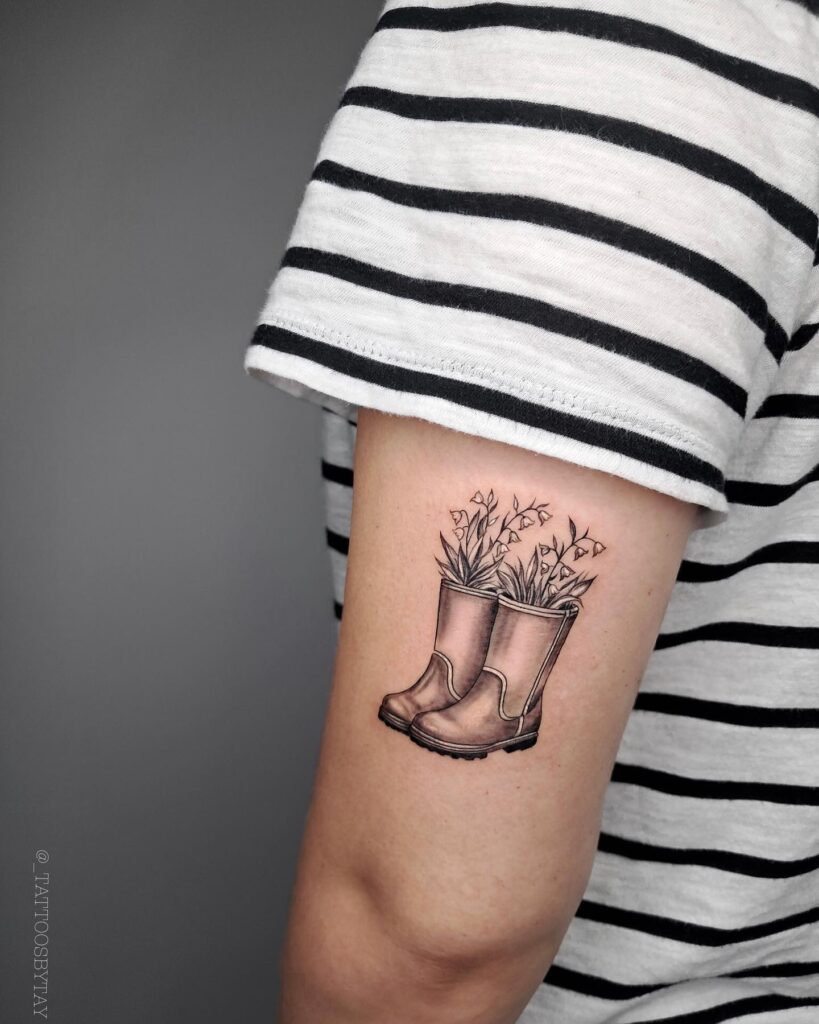 Lily of the Valley Garden Boots Tattoo may birth flower tattoos tattoo