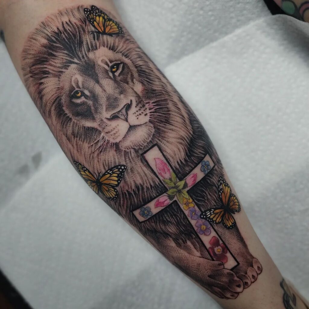 Jesus Carrying the Cross Tattoo christian tattoos tattoo