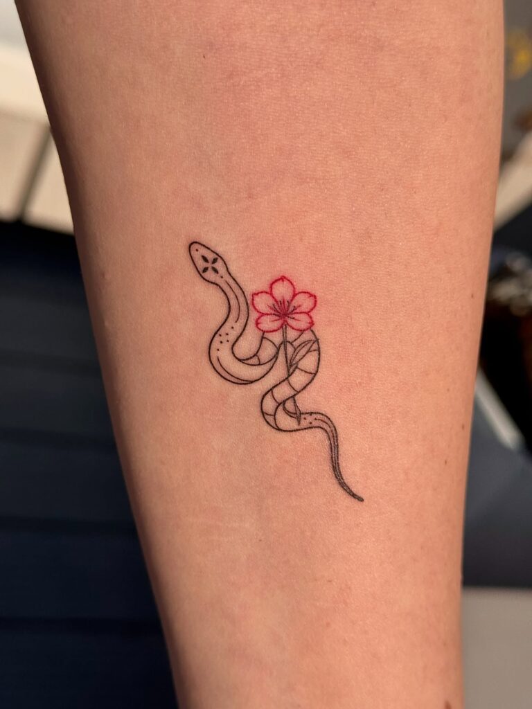 Lion and Cub Celestial Portrait fine line tattoo