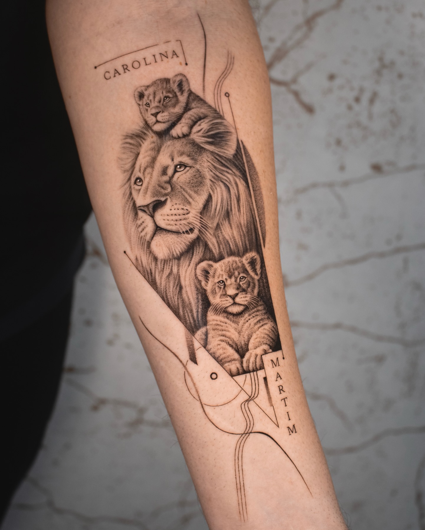 Lion and Cubs Family Tattoo family tattoos tattoo